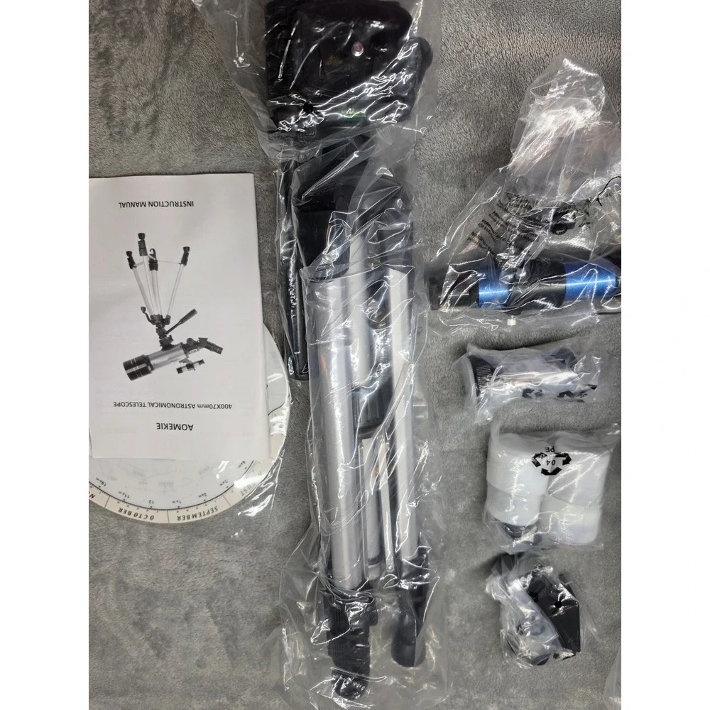 Aomekie‎ 400x700mm Astronomical Telescope with Tripod and Backpack Blue Black